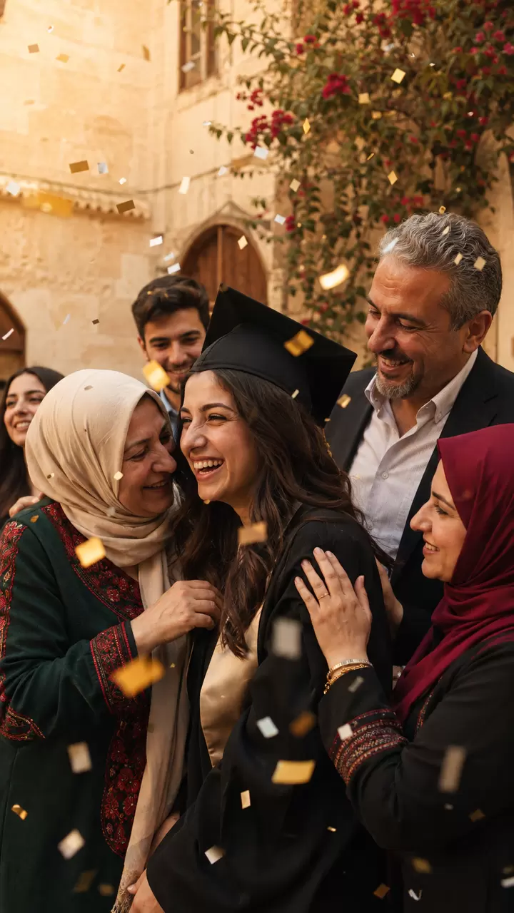 توثيق لحظة تخرج دافئة مع العائلة